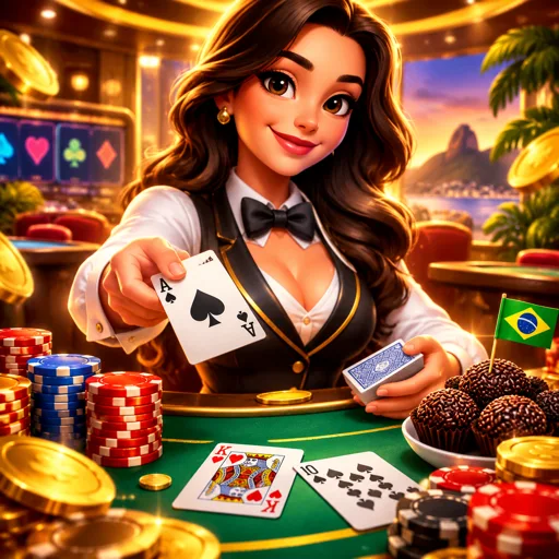 Cartas de blackjack distribuídas na mesa