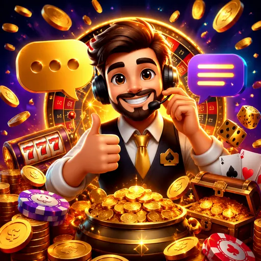 Chat de sala de bingo com mensagens e emotes dos jogadores torcendo
